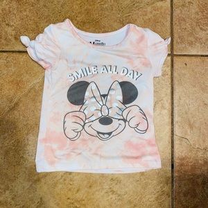 Girls 2T Minnie Mouse Tie Dye Shirt